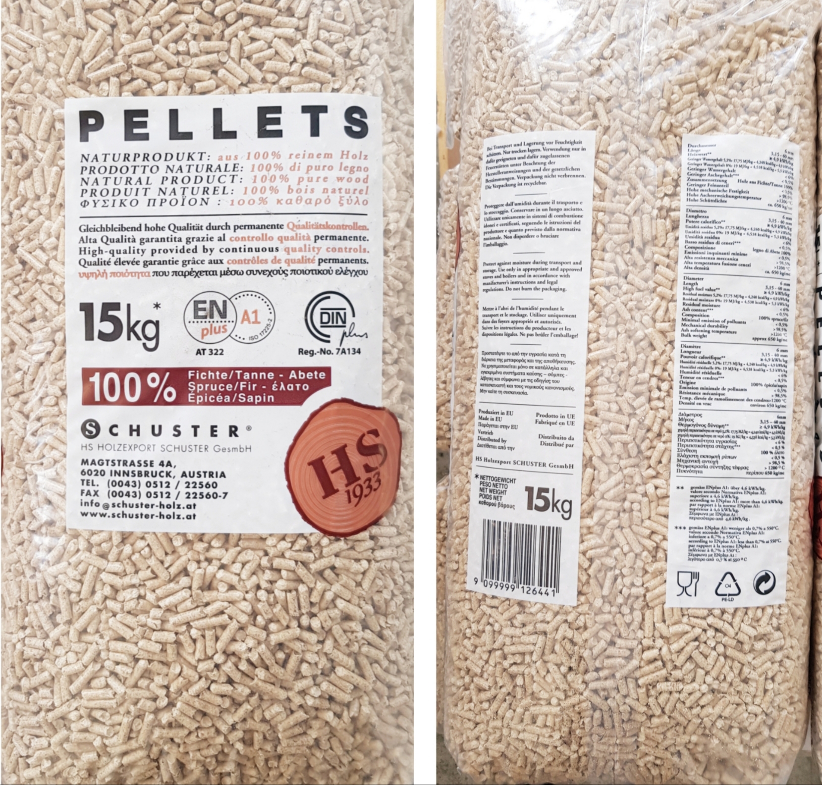 Pellet 100% abete